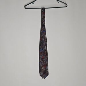 Boston Traders Red and Blue Red Tie with Intricate Design